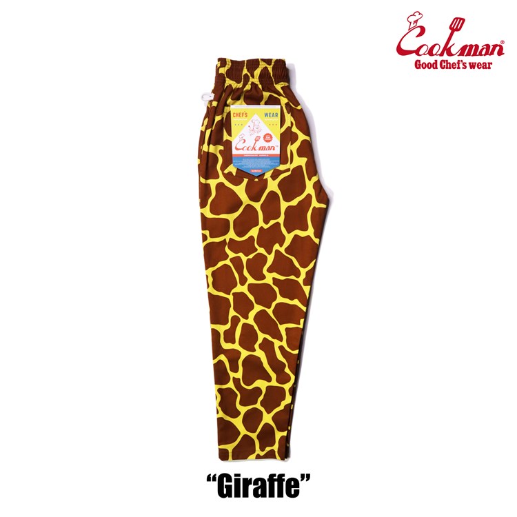 クックマン COOKMAN シェフパンツ Giraffe キリン柄