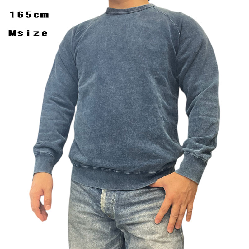 グッドオン GOODON ラグランクルースウェットシャツ インディゴ 101