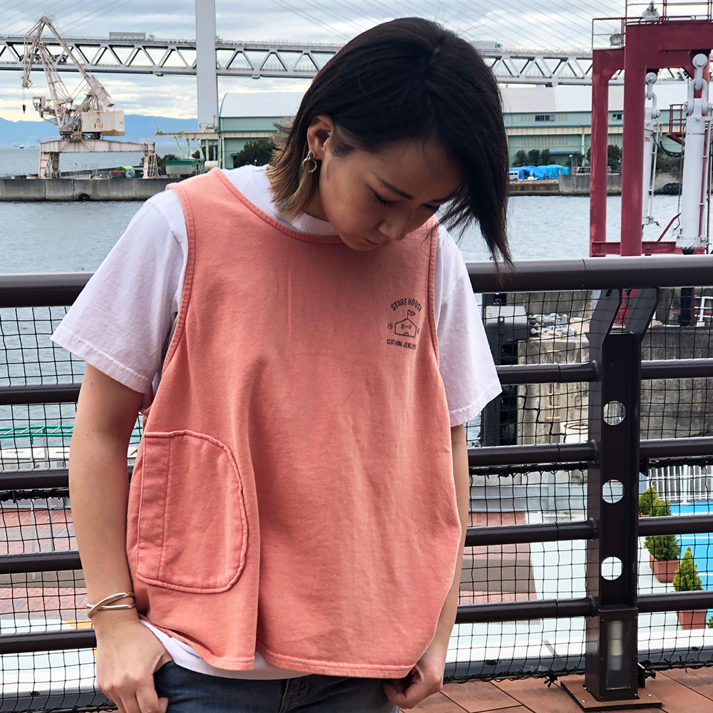 ライム ＬＩＭＥ レディース ピグメント染裏毛ワイドベスト