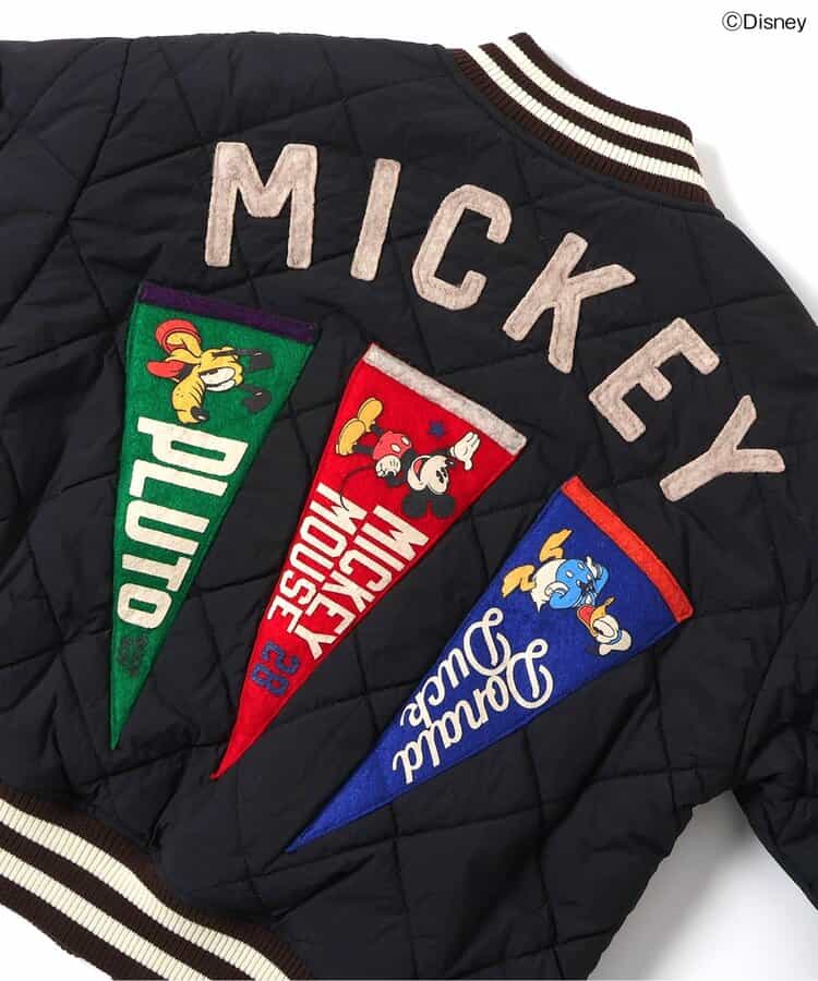 エフオーキッズ FOKIDS ディズニー ミッキーマウス ワッペンキルティングジャケット 501035