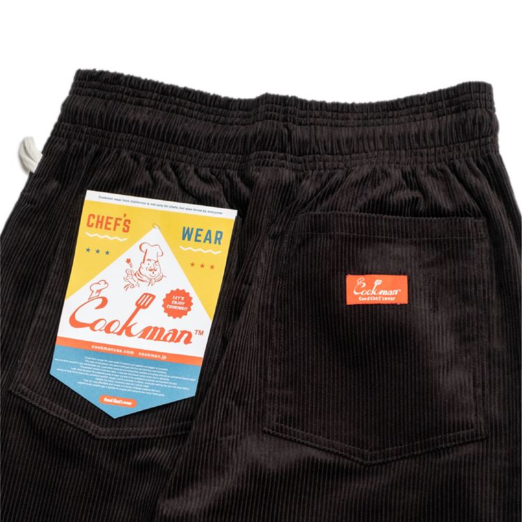 クックマン COOKMAN シェフパンツ コーデュロイ ブラック 231-33817