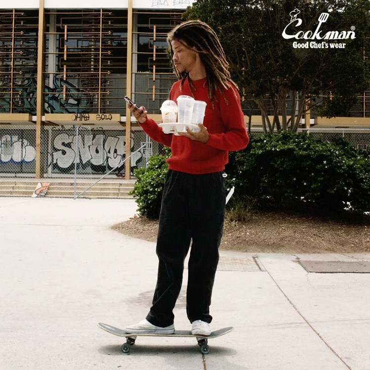 クックマン COOKMAN シェフパンツ コーデュロイ ブラック 231-33817