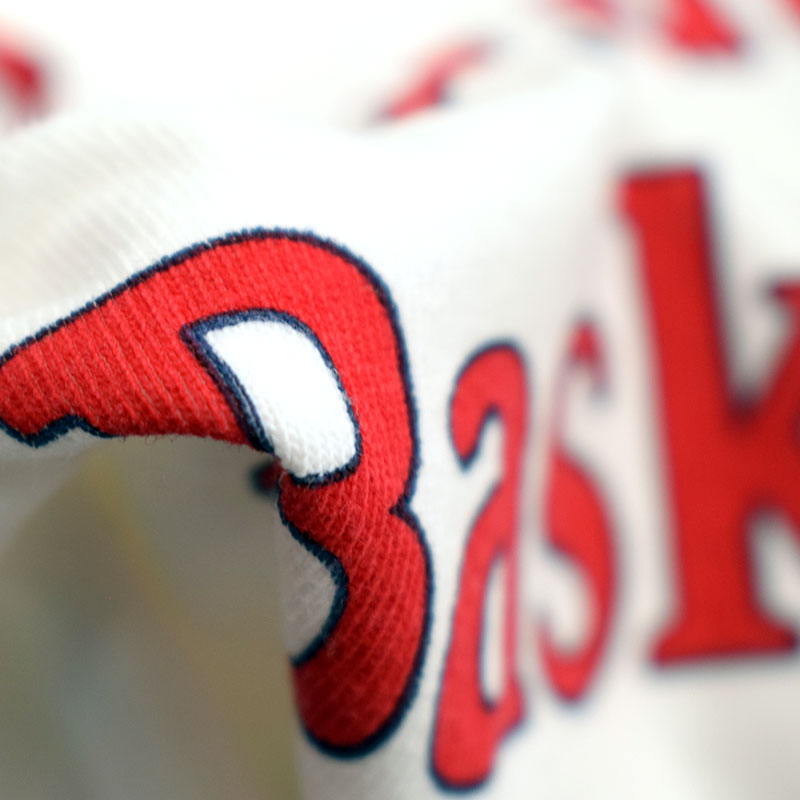 オーシャンアンドグラウンド デニムフリルショルダーTシャツ ホワイト