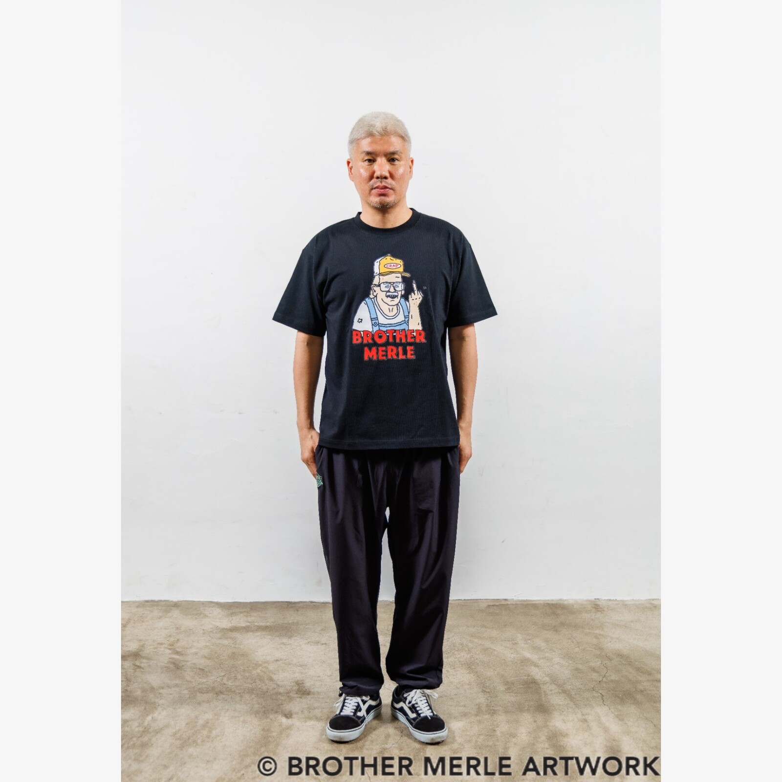 リバーサイドカルチャー RIVERSIDECULTURE ブラザーマール コラボTシャツ FU●K じいちゃん