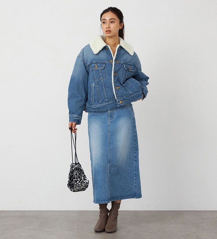 Lee リー レディース ボアストームライダー アウター コクーンシルエット LL8022