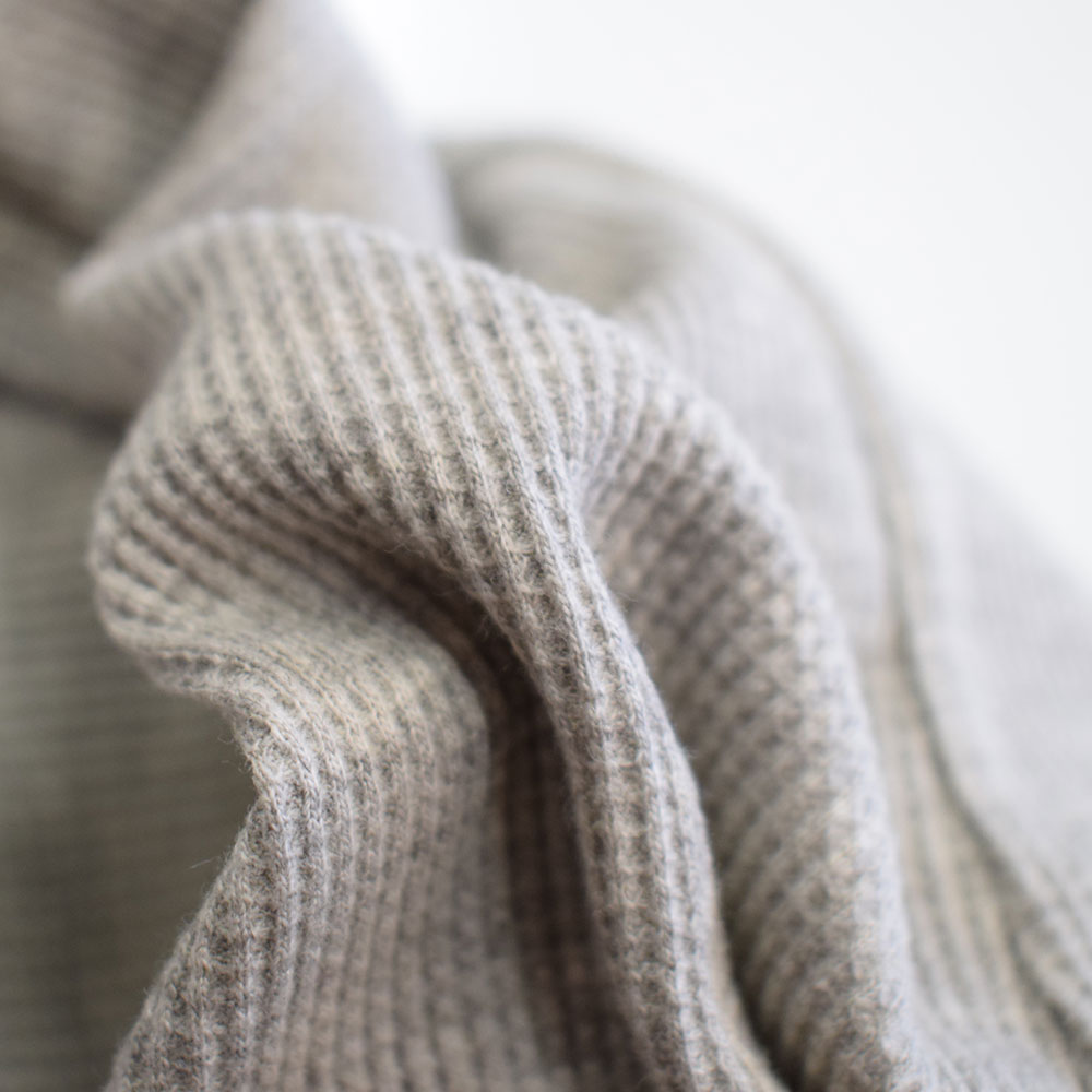 オーシャンアンドグラウンド ワッフルスリットレギンス グレー