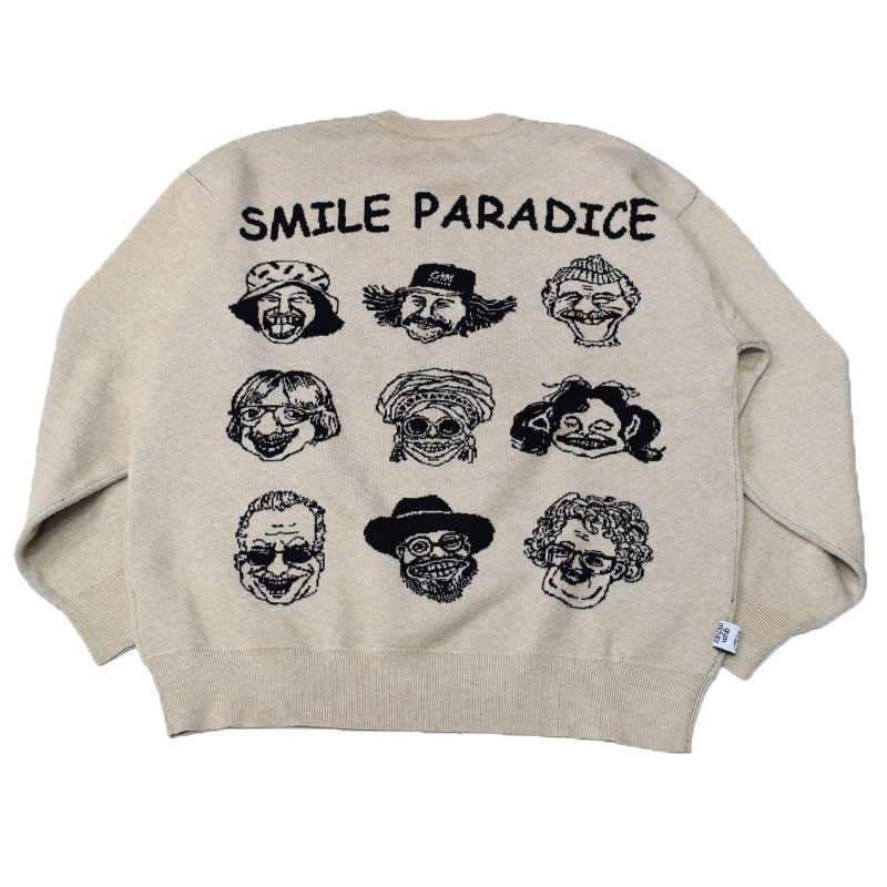 ジムマスター GYMMASTER ジャガードニットSMILE PARADICE クルーネック 421725