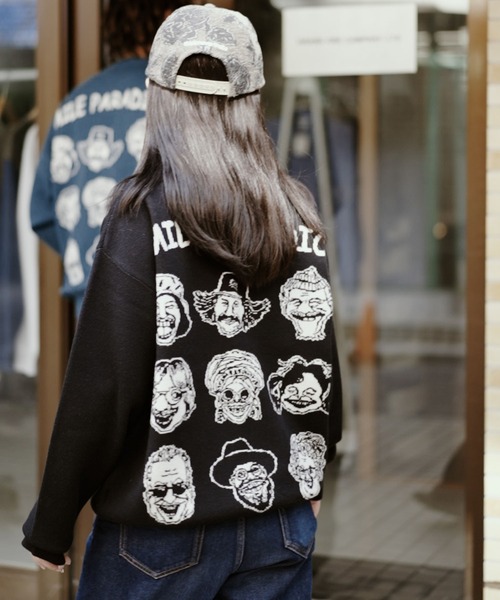 ジムマスター GYMMASTER ジャガードニットSMILE PARADICE クルーネック 421725