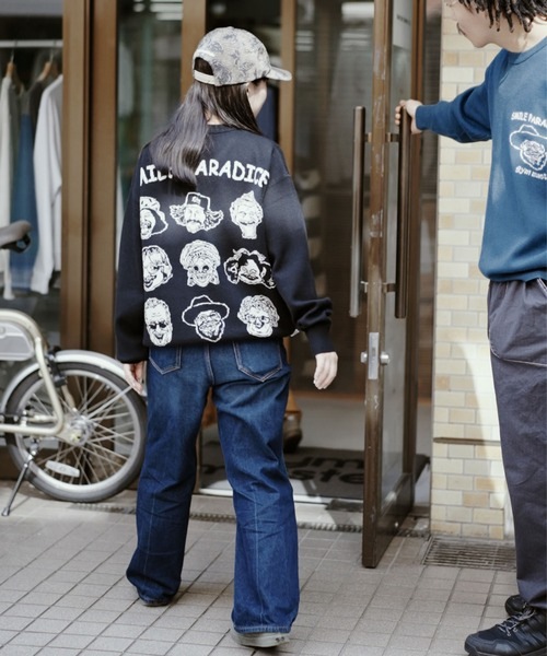 ジムマスター GYMMASTER ジャガードニットSMILE PARADICE クルーネック 421725