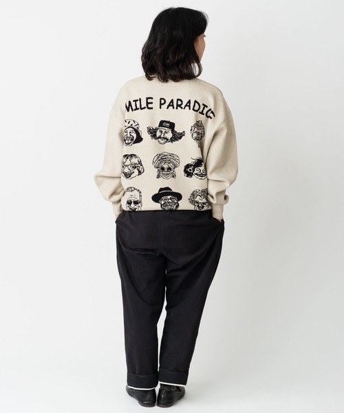 ジムマスター GYMMASTER ジャガードニットSMILE PARADICE クルーネック 421725