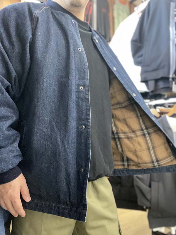 ジムマスター GYMMASTER 中ワタデニムショールカラージャケット 621768