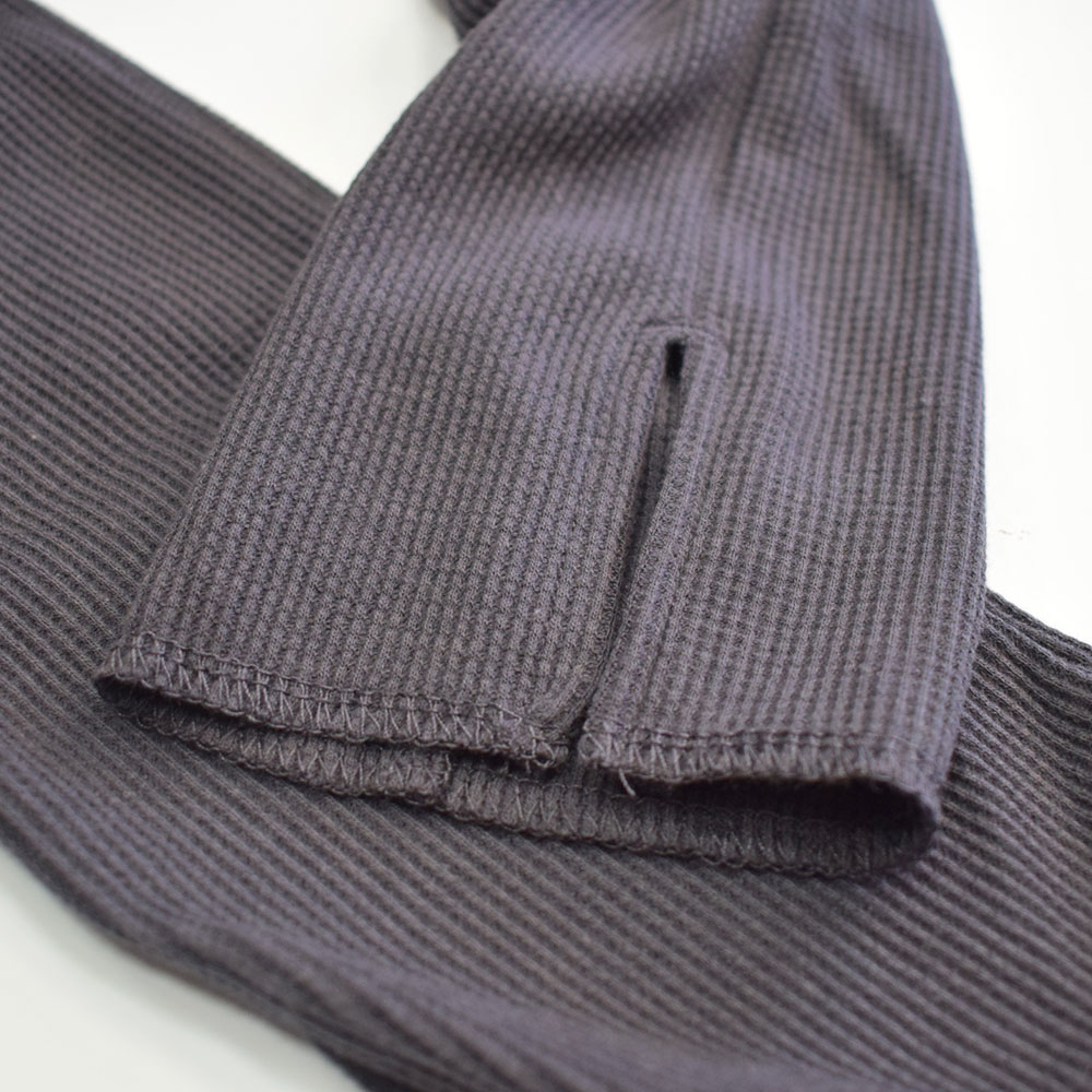 オーシャンアンドグラウンド ワッフルスリットレギンス チャコール