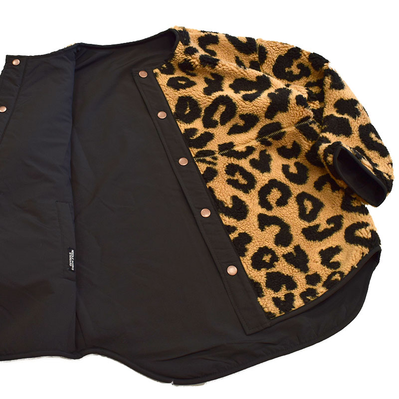 メ*2様 needles レオパード リバーシブル リブカラー ジャケット FK メ*2様 needles レオパード リバーシブル リブカラー ジャケット