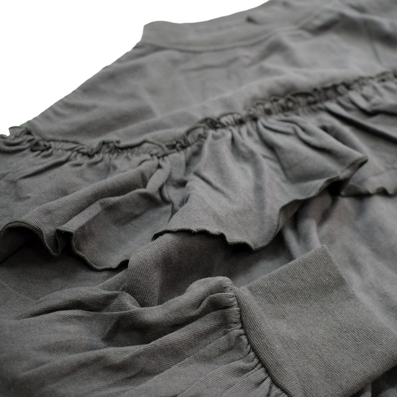 NHT エヌエイチティー ボトルネックフリルロングTシャツ 520261