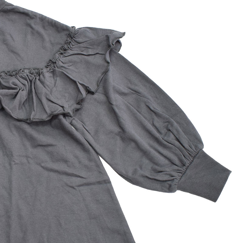 NHT エヌエイチティー ボトルネックフリルロングTシャツ 520261