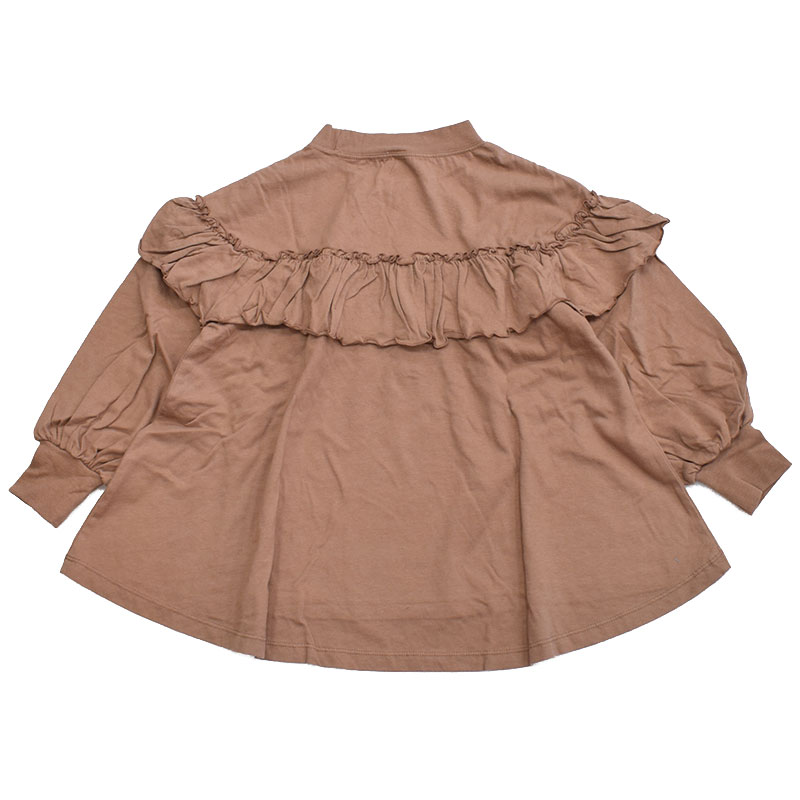 NHT エヌエイチティー ボトルネックフリルロングTシャツ 520261