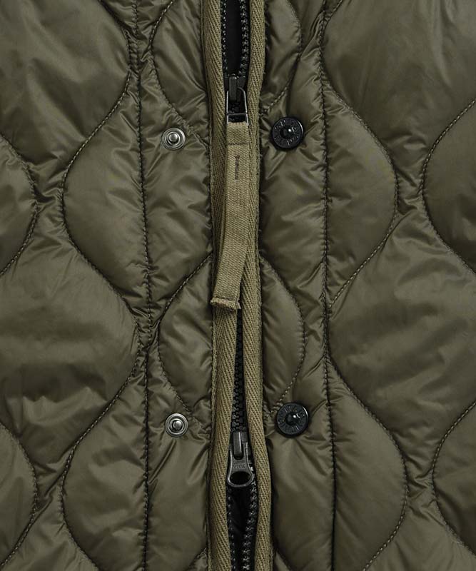 TAION タイオン ミリタリー M65 ライナーWジップ ショートダウンジャケット-ソフトシェル Gベージュ M65LSZBML-1SH