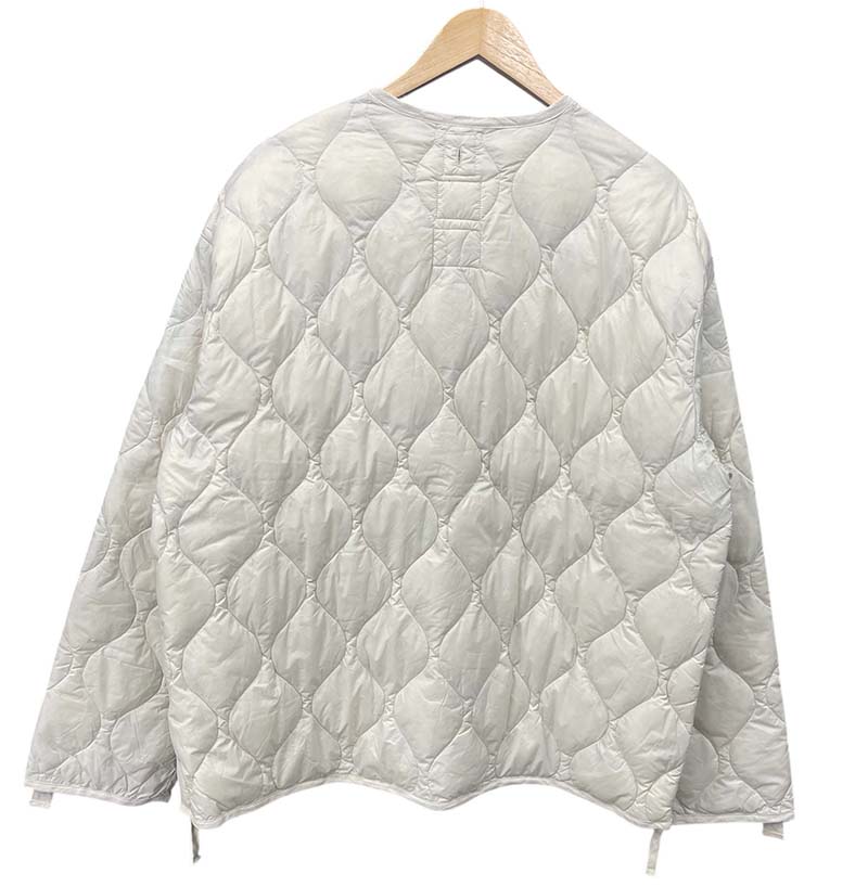 TAION タイオン ミリタリー M65 ライナーWジップ ショートダウンジャケット-ソフトシェル ホワイト M65LSZBML-1SH