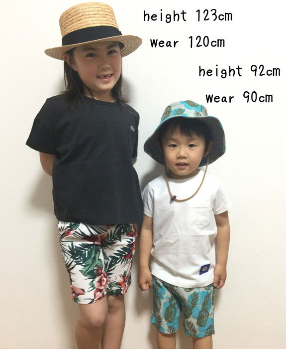 イエローフェイス リネンコットンハーフパンツ リーフレッド