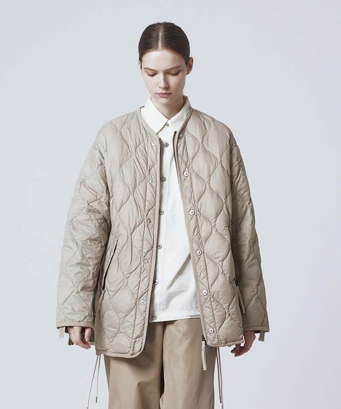 TAION タイオン ミリタリー M65 ライナーWジップ ダウンジャケット-ソフトシェル Dセージ M65LSZBML-1