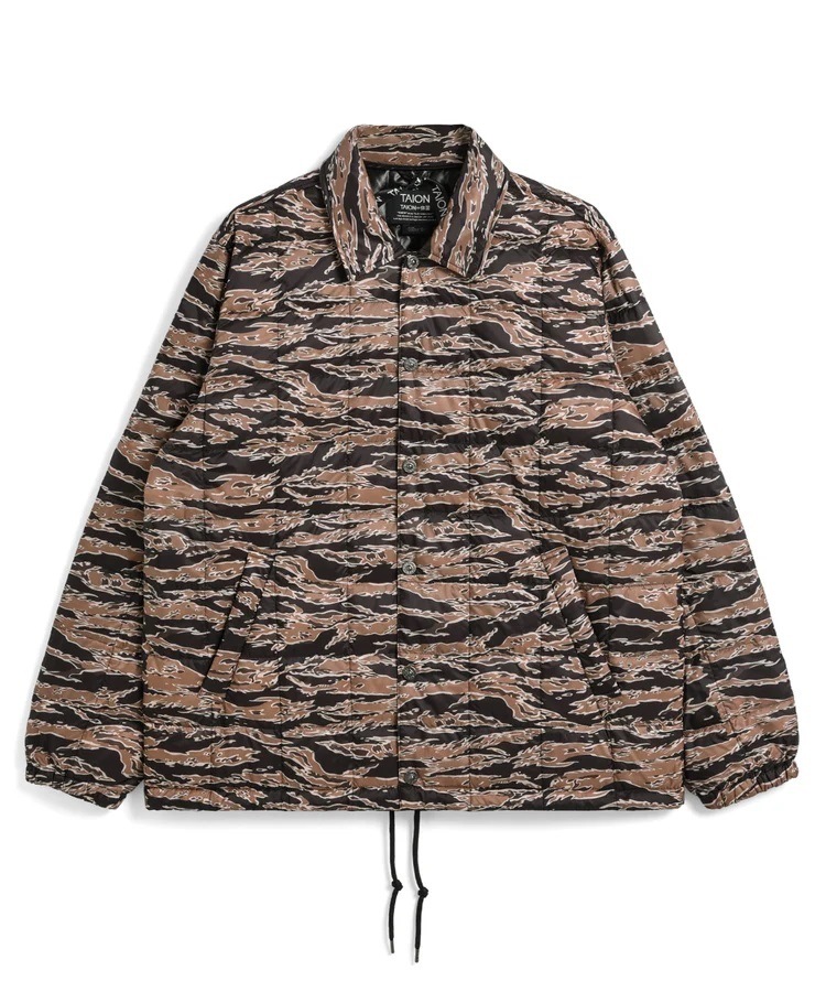 TAION タイオン ベーシック ダウンコーチジャケット タイガーカモ TAION-109CHJ