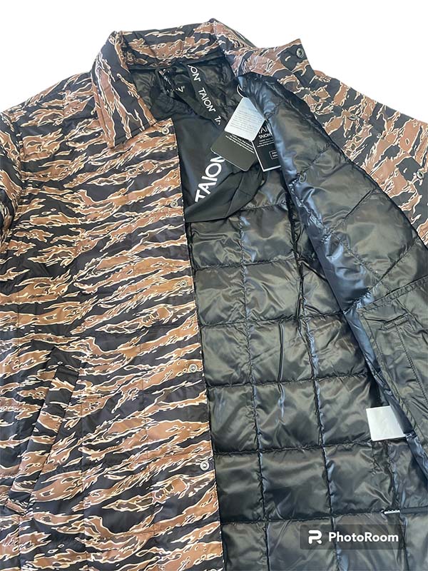 TAION タイオン ベーシック ダウンコーチジャケット タイガーカモ TAION-109CHJ