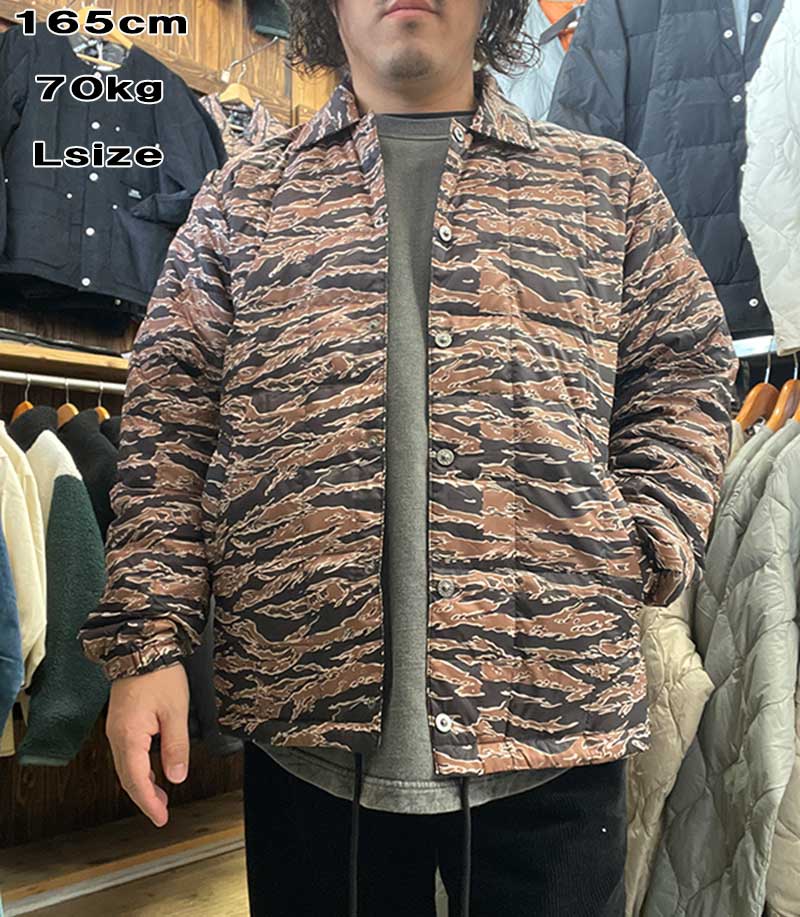 TAION タイオン ベーシック ダウンコーチジャケット タイガーカモ TAION-109CHJ