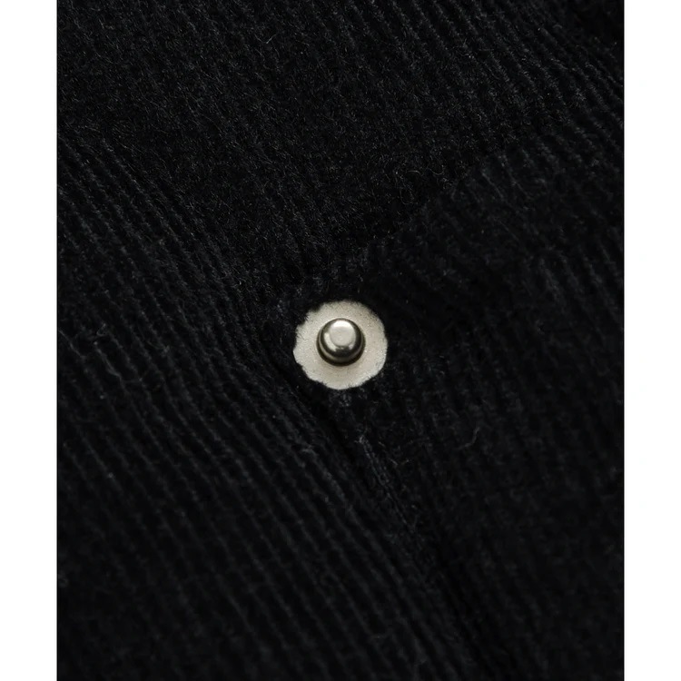 TAION タイオン ワーク クルーネック コーデュロイ×ダウンジャケット ブラック TAION-104BWK-CT