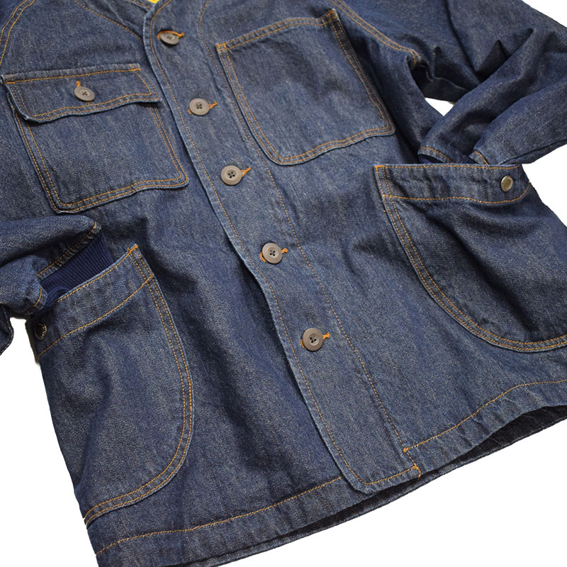 ジムマスター GYMMASTER 中ワタカツラギハーフムーンポケットノーカラージャケット 421788