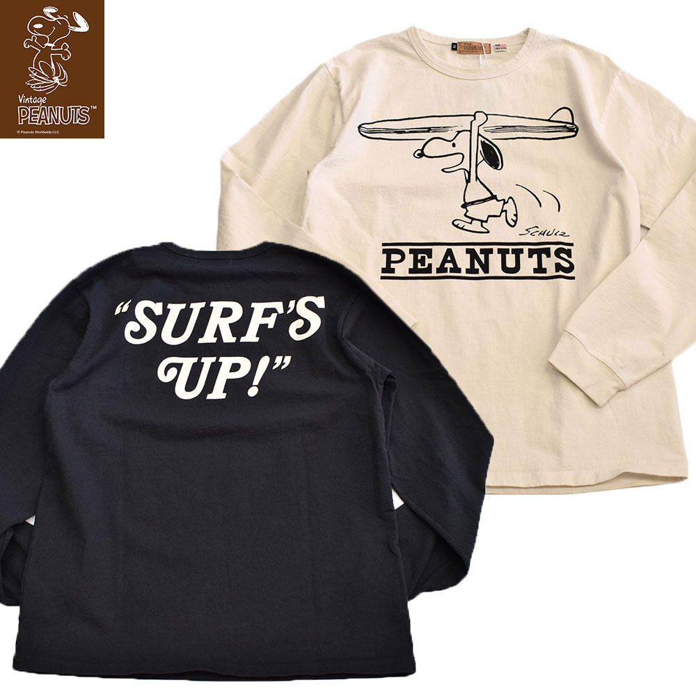 ヴィンテージピーナッツ スヌーピー ヘヴィーオンス 天竺TEE 長袖T