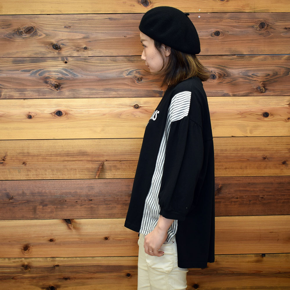 ライム ＬＩＭＥ レディース USコットン7部袖切り替えプルオーバー