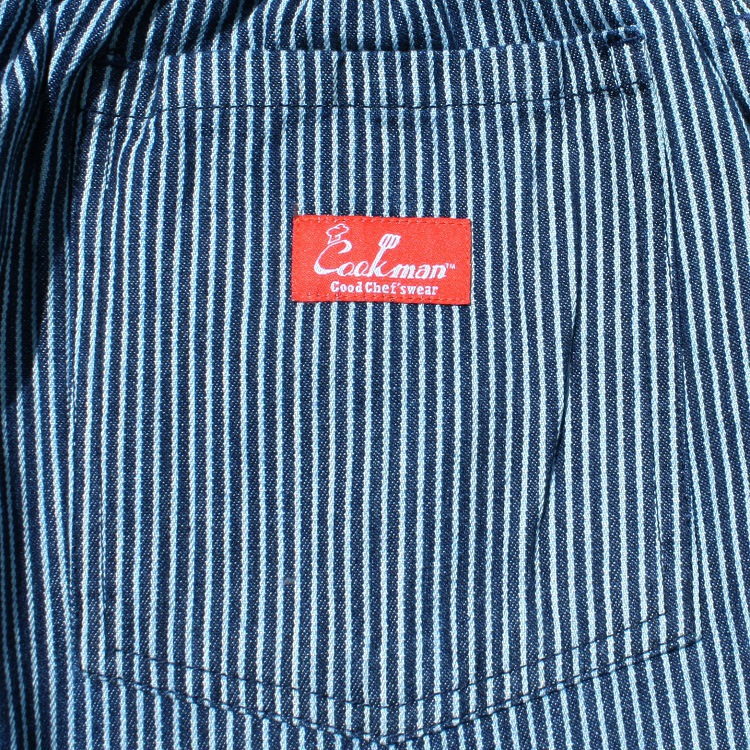 クックマン COOKMAN シェフパンツ ヒッコリー ネイビー 231-34806