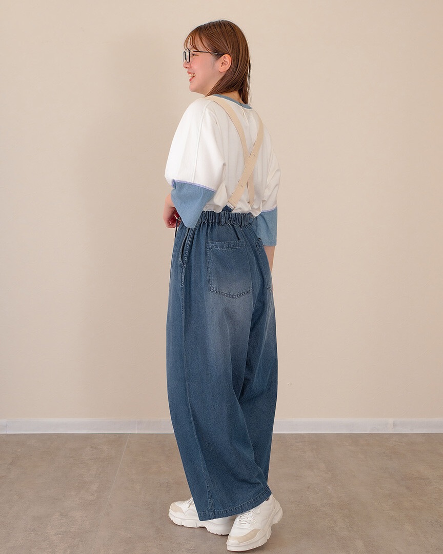 mililopiulu ミリロピュール サスペンダー リラックス パラシュートパンツ 225891