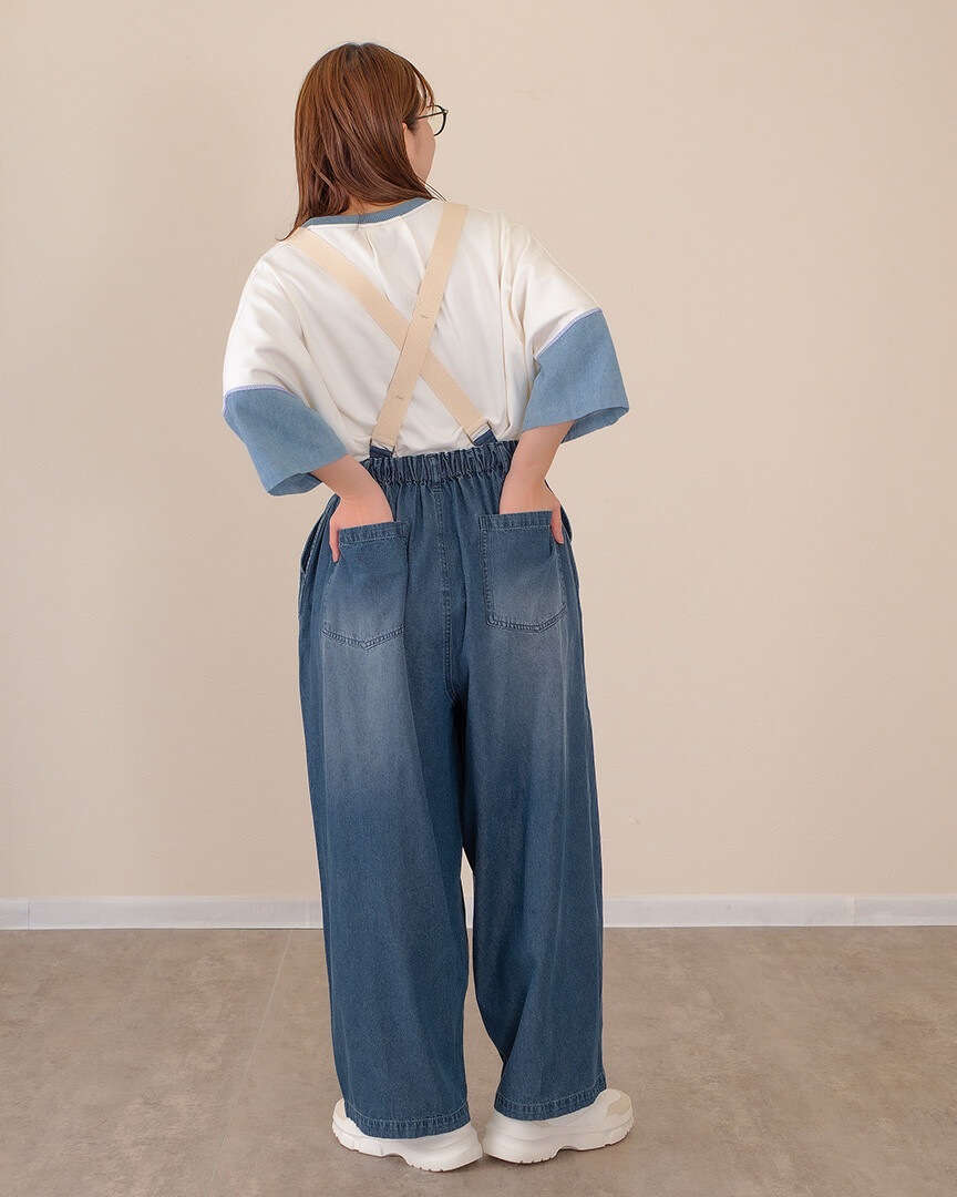 mililopiulu ミリロピュール サスペンダー リラックス パラシュートパンツ 225891