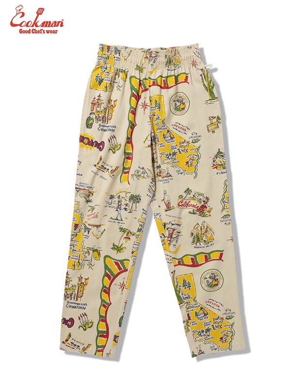 クックマン COOKMAN シェフパンツ スーベニアマップカリフォルニア 231-61867