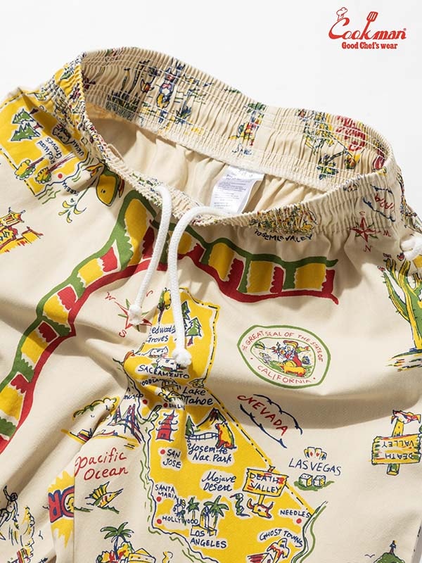 クックマン COOKMAN シェフパンツ スーベニアマップカリフォルニア 231-61867