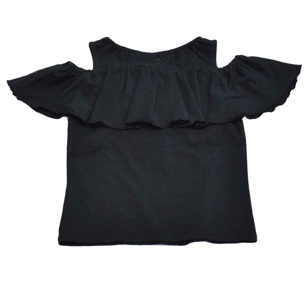 オーシャンアンドグラウンド オフショルダーTシャツ ブラック