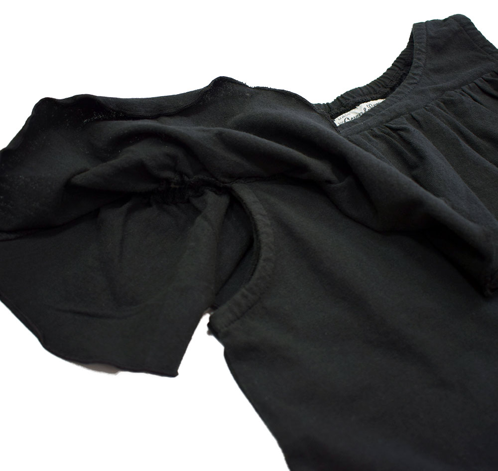 オーシャンアンドグラウンド オフショルダーTシャツ ブラック