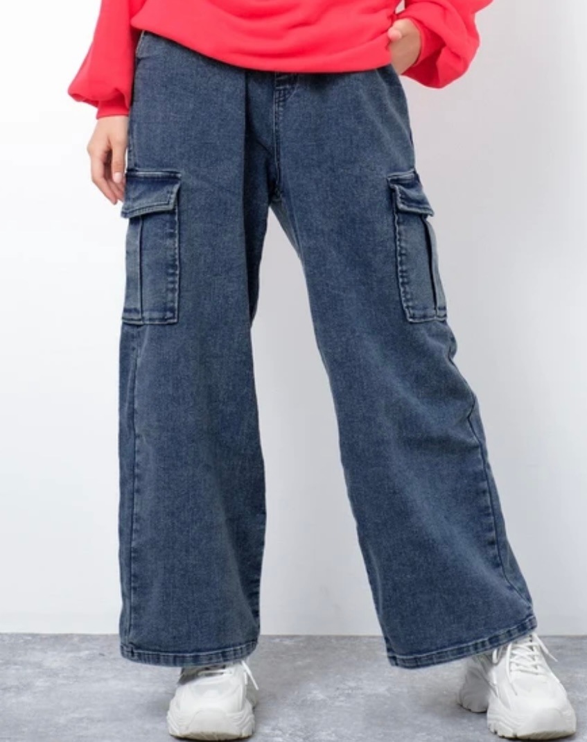 RICO SUCRE リコシュクレ ワイドカーゴ ケミカルデニム 253901