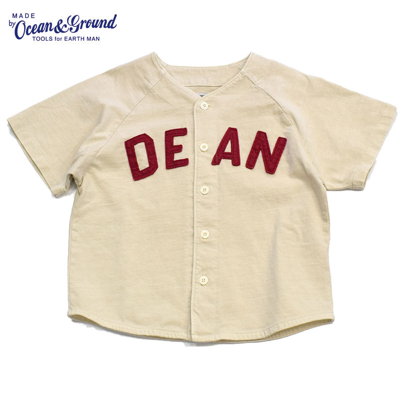 オーシャンアンドグラウンド ベースボールシャツ アイボリー 1216101