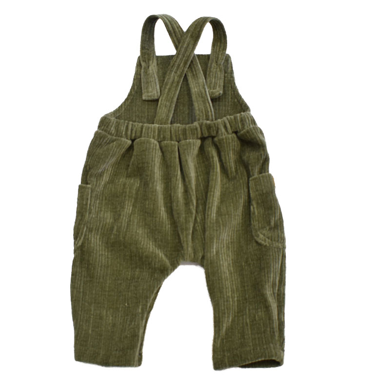 オーシャンアンドグラウンド Lastella ジャンボニットコールサロペット 3327704