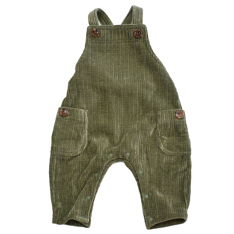 オーシャンアンドグラウンド Lastella ジャンボニットコールサロペット 3327704