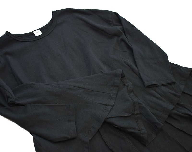 NHT エヌエイチティー ラウンドフレアーロングTシャツ 510261