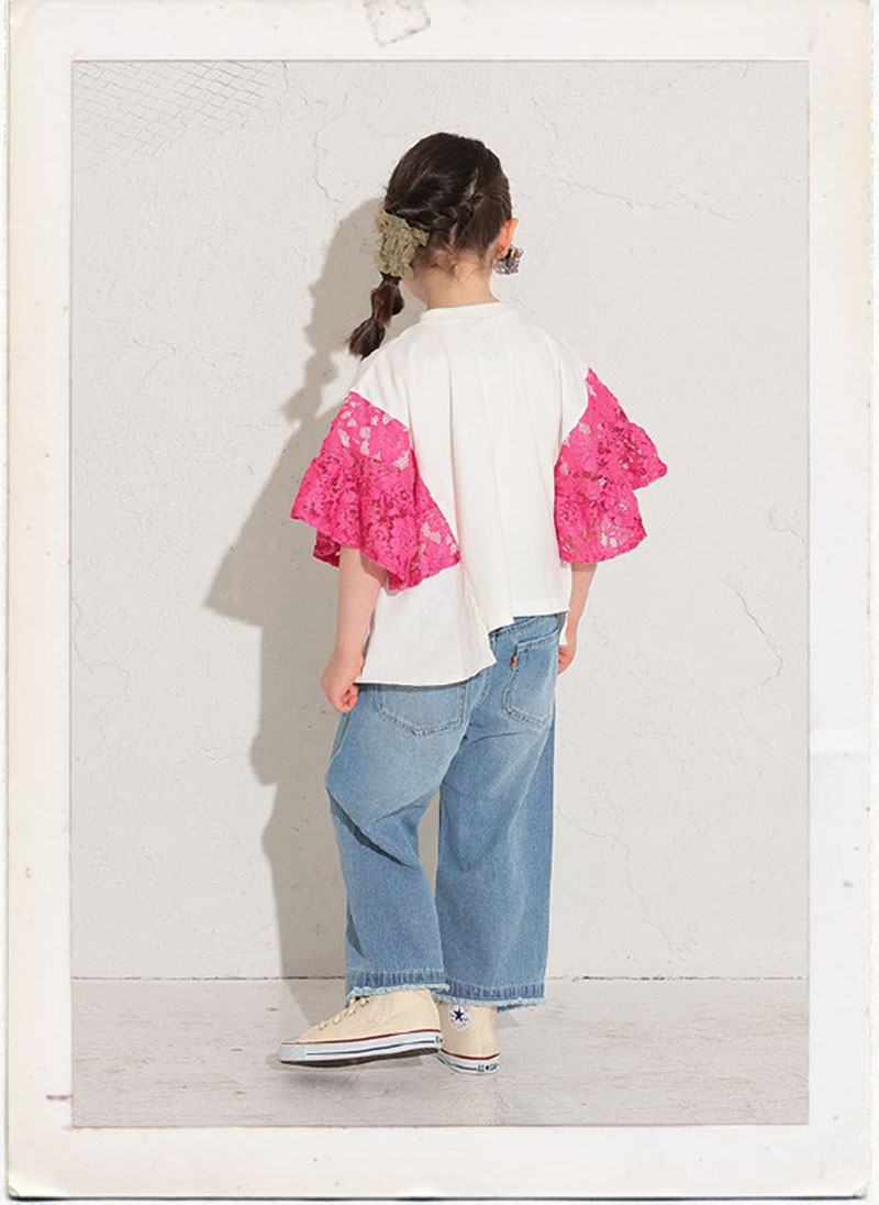 オーシャンアンドグラウンド レーススリーブリメイクTシャツ キナリ 4416108