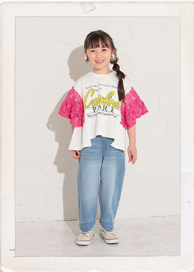 オーシャンアンドグラウンド レーススリーブリメイクTシャツ キナリ 4416108