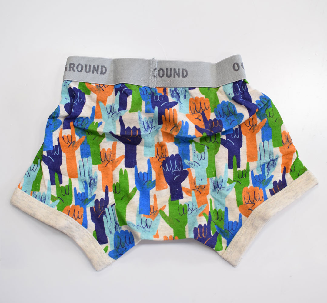 オーシャンアンドグラウンド ボクサーパンツ HANDHAND ネイビー