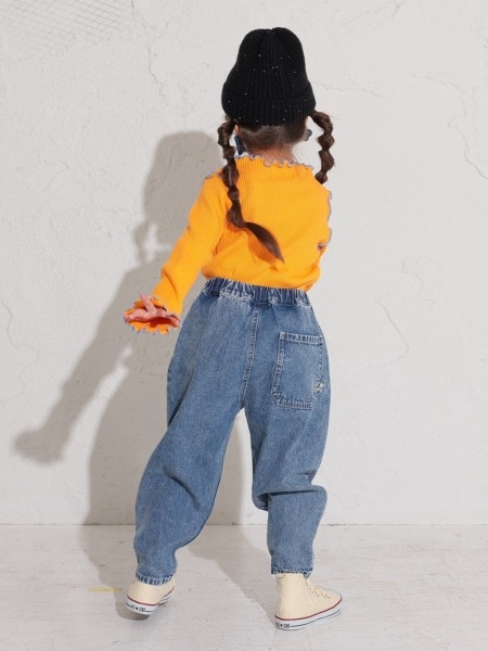 オーシャンアンドグラウンド デニムテーパードタックパンツ 4527002