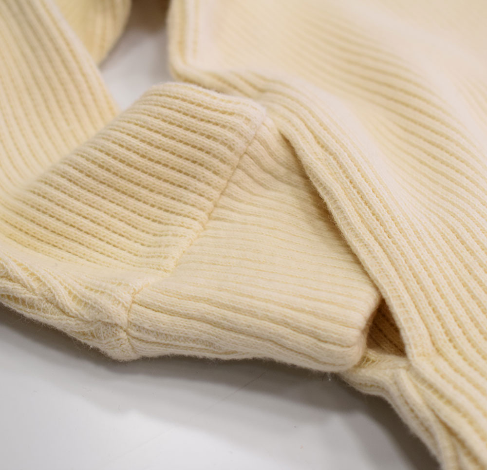 オーシャンアンドグラウンド リブワイドワンピース アイボリー