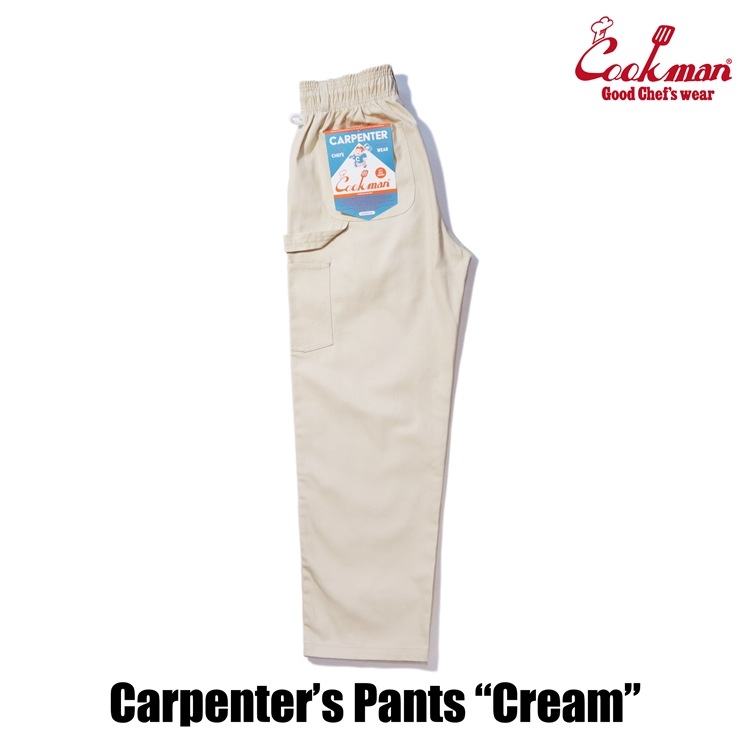 クックマン COOKMAN カーペンターズパンツ Carpenter's Pants シェフパンツ クリーム 231-43803