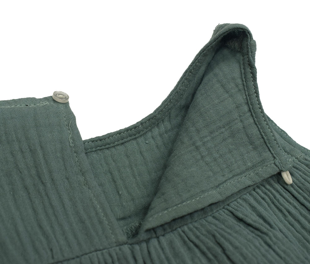 ニコフラート ティアードワンピース グリーン